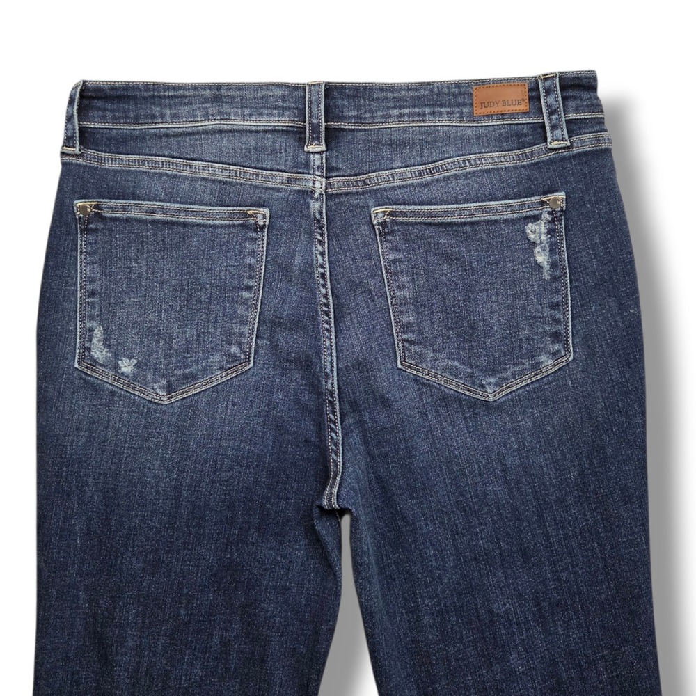 Judy Blue Bootcut Jeans Womens 32 Mid Rise Hand Sand and Destroy Distressed - Picture 6 of 11